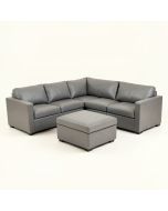 Chiraca 106 '' Wide Genuine Leather Right Hand Facing Modular Corner Sectional With Ottoman (synthetic illustration; no displayed measurements)