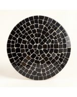 Penny Round Mosaic .75 '' X .75 '' Porcelain Tile In Black (synthetic illustration; no displayed measurements)