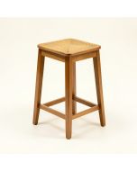 Barnhill Solid Wood And Natural Cane Stool (synthetic illustration; no displayed measurements)