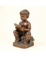 Study Time - Boy Reading Garden Statue (synthetic illustration; no displayed measurements)