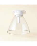 4.5 '' H Glass Bell Ceiling Fan Fitter Shade ( Screw On ) In White (synthetic illustration; no displayed measurements)