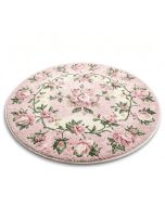 Round Elisabeta Floral Shag Pink/Green/Ivory Area Rug (synthetic illustration; no displayed measurements)