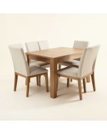 Hadara Butterfly Leaf Rubberwood Solid Wood Dining Set (synthetic illustration; no displayed measurements)