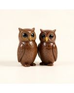 2 Piece Palmea Stoneware Owl Figurine Set (synthetic illustration; no displayed measurements)