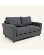 Samba Charcoal Grey Upholstered Recessed Arm Loveseat (synthetic illustration; no displayed measurements)