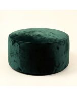 Pariaman 17 '' Wide Velvet Round Standard Ottoman (synthetic illustration; no displayed measurements)