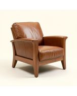 Masa 30.2 '' Wide Full Grain Leather Armchair (synthetic illustration; no displayed measurements)
