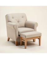 Dontrell 27.5 '' Wide Tufted Armchair And Ottoman (synthetic illustration; no displayed measurements)