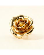 24K Gold Plated Rose With Clear-Cut Crystal (synthetic illustration; no displayed measurements)
