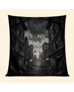Graffiti Grunge Art Wall Several Creepy Underground City Urban Landscape Print Duvet Cover Set (synthetic illustration; no displayed measurements)