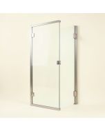 Unidoor Plus 58 '' W X 72 '' H Hinged Semi-Frameless Shower Door With Clearmax™ Technology (synthetic illustration; no displayed measurements)