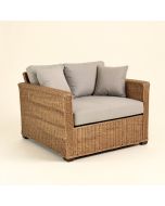 Falmouth 70 '' Wide Outdoor Wicker Loveseat With Cushions (synthetic illustration; no displayed measurements)
