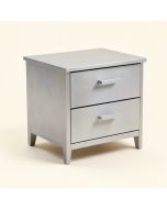 Detra 1 - Drawer Solid Wood Nightstand In Sliver (synthetic illustration; no displayed measurements)