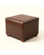 35.25 '' Wide Faux Leather Square Storage Ottoman (synthetic illustration; no displayed measurements)