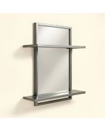 Industrial With Shelves Wall Mirror (synthetic illustration; no displayed measurements)