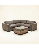 Agenor 142 '' Wide Microfiber/Microsuede Left Hand Facing Modular Sectional With Ottoman (synthetic illustration; no displayed measurements)