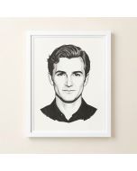 Barak Icon Etched Portrait By Neil Shigley - Graphic Art Print (synthetic illustration; no displayed measurements)