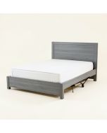 Twin Size Wood Platform Bed With Adjustable Trundle And Headboard/Strong Wood Slat Support (synthetic illustration; no displayed measurements)