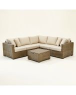 Outdoor Garden Patio Furniture 7-Piece Pe Rattan Wicker Sectional Cushioned Sofa Sets (synthetic illustration; no displayed measurements)