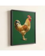Band Of Gold Rooster - Print (synthetic illustration; no displayed measurements)
