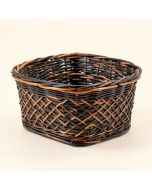 Folding Wicker Grass Weaving Basket Black Diamond Pattern For Storing Cosmetics Dirty (synthetic illustration; no displayed measurements)