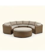 Khadajah Patio Furniture Round Outdoor Sectional Sofa Set Rattan Daybed Sunbed With (synthetic illustration; no displayed measurements)
