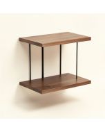 Alyssa Solid Wood Metal Wire Wall Shelf (synthetic illustration; no displayed measurements)