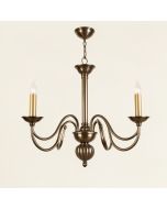 3 - Light Candle Style Classic / Traditional Chandelier (synthetic illustration; no displayed measurements)