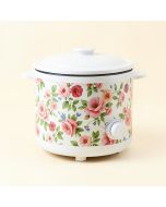 Narita 1.5 Qt . Electric Floral Patterned Slow Cooker (synthetic illustration; no displayed measurements)