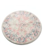 Round Elinka Shag Ivory/Pink/Blue Area Rug (synthetic illustration; no displayed measurements)