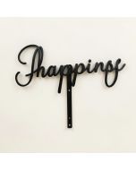 Choose Happiness 3D Cursive Metal Wall Décor (synthetic illustration; no displayed measurements)