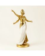 Draped In Gold Art Deco Dancer Figurine (synthetic illustration; no displayed measurements)