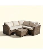 Ailer 4 Piece Outdoor Furniture Complete Patio Sectional Seating Group With Cushions (synthetic illustration; no displayed measurements)