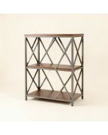 Forshee 75 '' H X 49 '' W Metal Geometric Bookcase (synthetic illustration; no displayed measurements)