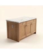 Abigale Kitchen Island With Marble Top (synthetic illustration; no displayed measurements)