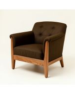 Bouwhuis 21.65 '' Wide Tufted Linen Armchair (synthetic illustration; no displayed measurements)
