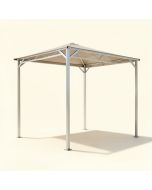 10 Ft. D Aluminum Pergola With Canopy (synthetic illustration; no displayed measurements)