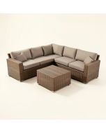 Outdoor Patio 7 Piece Rattan Sectional Seating Group With Cushions (synthetic illustration; no displayed measurements)
