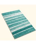 Catamaran Striped Handwoven Teal/White Indoor / Outdoor Area Rug (synthetic illustration; no displayed measurements)