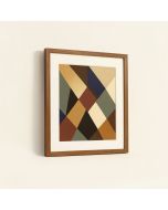 Geometric Abstract Framed Graphic Art (synthetic illustration; no displayed measurements)