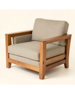 Hagan 50 '' Linen Square Arm Loveseat (synthetic illustration; no displayed measurements)