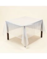 Dravin Clear Vinyl Tablecloth (synthetic illustration; no displayed measurements)