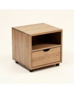 Emera Solid Wood End Table With Storage (synthetic illustration; no displayed measurements)