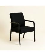 Vanaheim Fabric Metal Arm Chair In Black (synthetic illustration; no displayed measurements)