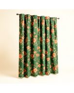 Tangerine Floral Room Darkening Rod Pocket Curtain Panels (synthetic illustration; no displayed measurements)