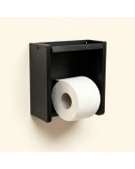 Dual Storage Shelf Wall Mount Toilet Paper Holder (synthetic illustration; no displayed measurements)