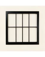 Metal Window Pane Design Wall Decor With 6 Panes , Black (synthetic illustration; no displayed measurements)