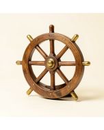 Yoruw Wooden Ship Wheel Sculpture (synthetic illustration; no displayed measurements)