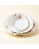 Old Country Roses Bone China 12 Piece Dinnerware Set , Service For 4 (synthetic illustration; no displayed measurements)