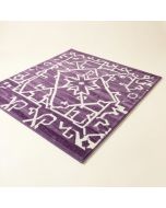Geometric Purple/White Area Rug (synthetic illustration; no displayed measurements)